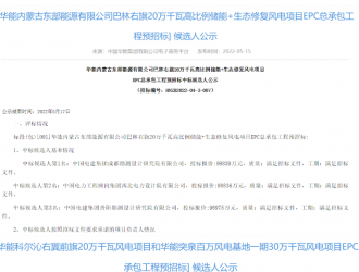 約31.7億！華能3個風(fēng)電項目公布中標(biāo)候選人