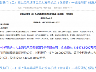 計劃下個月開工！華能海上風(fēng)電項目公布中標(biāo)候選人