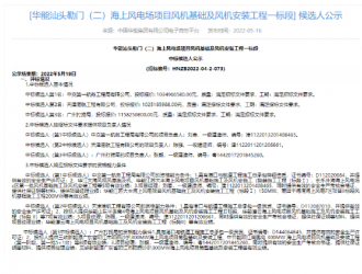 華能594MW海上風(fēng)電施工項目開標(biāo)！