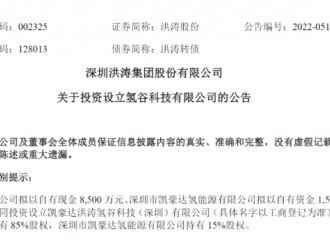 洪濤股份與凱豪達(dá)共同投資設(shè)立氫谷科技有限公司